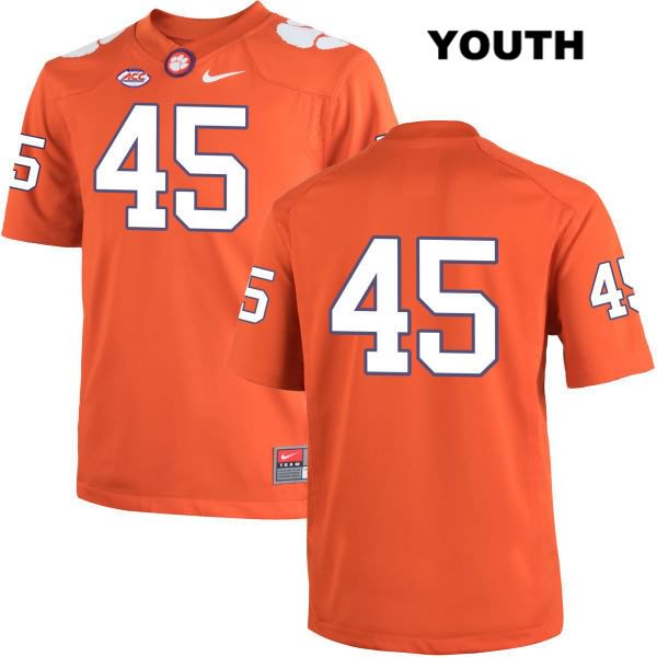 Youth Clemson Tigers #45 Chris Register Stitched Orange Authentic Nike No Name NCAA College Football Jersey KRQ2646KX